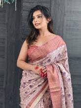 Assam Silk Floral Kalamkari Saree